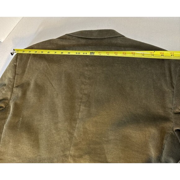 Alan Flusser Olive Corduroy Sports Jacket Blazer Cotton 2 Button Men's XXL - Picture 12 of 15